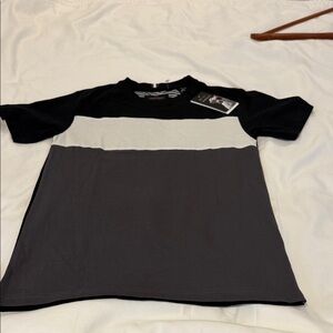 Denim & Flower boys Black and White Striped Shirt